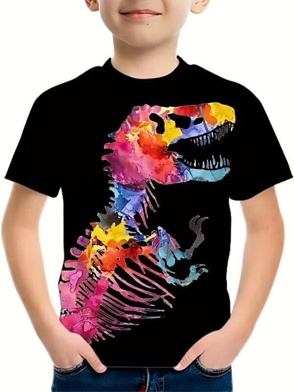 Children's Clothing Boys Tshirt Short Sleeve Child T-Shirt 3D Dinosaur Print Casual Kids Summer Clothes Girls Clothes Tops Tee - Image 16