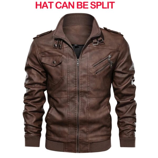KB New Men's Leather Jackets Autumn Casual Motorcycle PU Jacket Biker Leather Coats Brand Clothing EU Size SA722 - Image 3