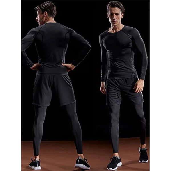 Compression Long Sleeve T Shirt Men Elastic Training T-shirt Gym Fitness Workout Tights Sport Jersey Athletic Running Shirt Men - Image 5
