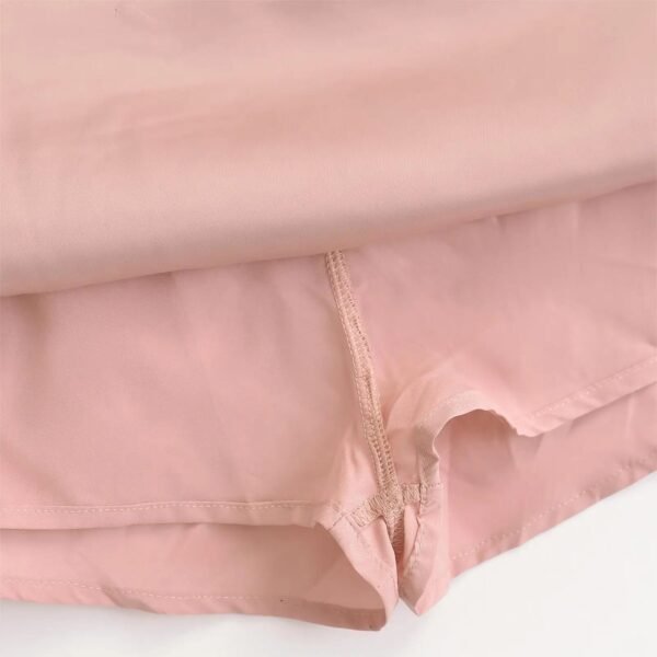 Black Mini Skirts Y2k Clothes Korean Fashion 2024 Summer Satin Skirts For Woman Low Rise Skirt Kawaii Pink Skirt With Shorts - Image 3
