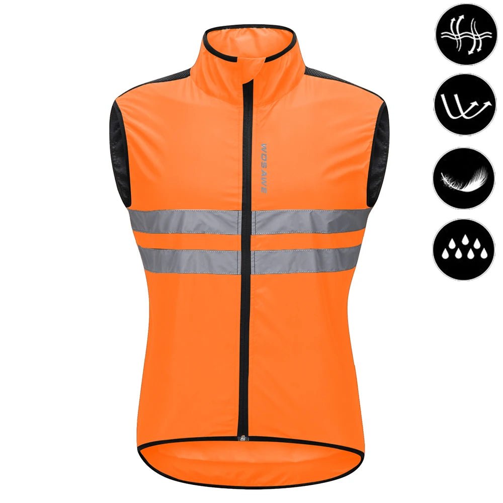 WOSAWE Cycling Windbreaker Men Packable Windproof Reflevtive Jacket Running Biking Hiking Riding Wind Coat MTB Bicycle Jersey - Image 9