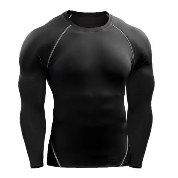 Compression Long Sleeve T Shirt Men Elastic Training T-shirt Gym Fitness Workout Tights Sport Jersey Athletic Running Shirt Men - Image 7