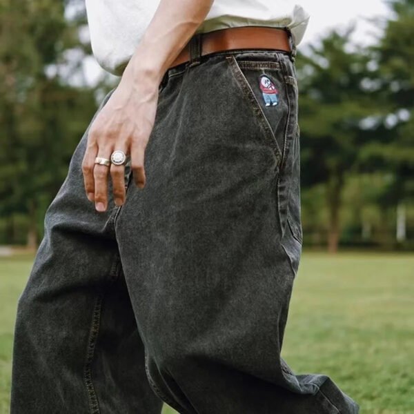 Y2K Big boy Jeans for Men Streetwear Baggy Jeans Embroidery Denim Leisure Simple Dime Pants Women Jeans Mujer Hot traf jean - Image 3