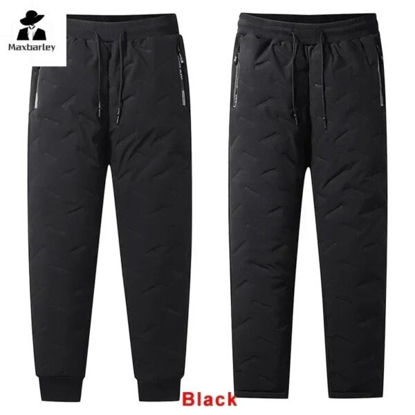 Winter Down Cotton Pants Men's Casual Waterproof Zipper Pocket Thickened Wool Warm Pants Jogger Outdoor Cold-proof Ski Pants 7XL - Image 2