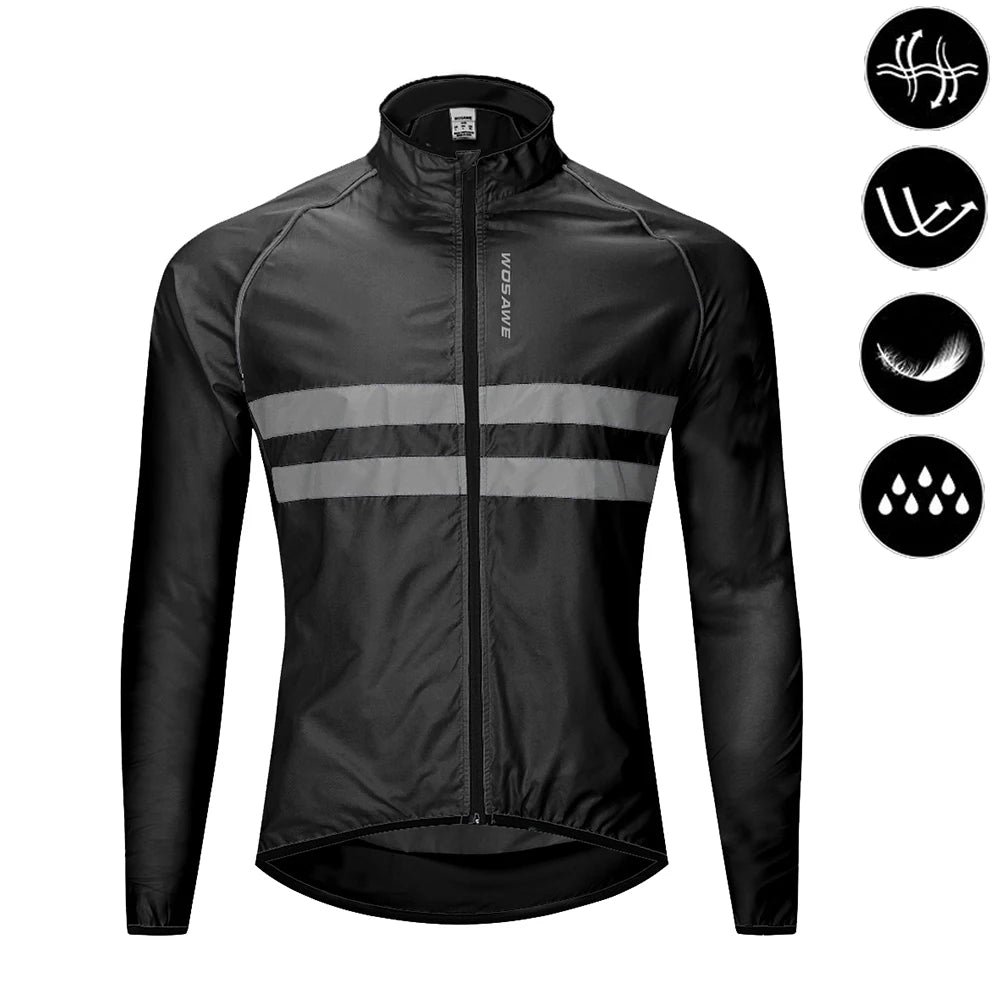 WOSAWE Cycling Windbreaker Men Packable Windproof Reflevtive Jacket Running Biking Hiking Riding Wind Coat MTB Bicycle Jersey - Image 17