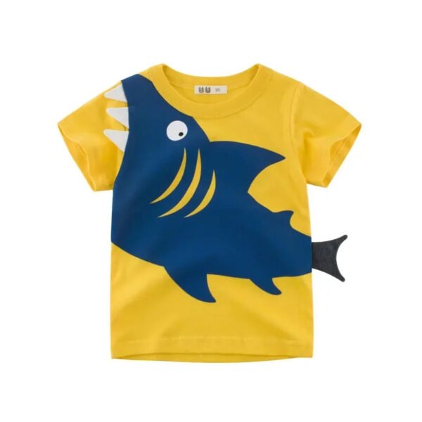 2025 Summer Children 3D Cartoon T-shirt for Boy Animal Printing Dinosaur Shark Boys T Shirt Girls Tops Tees Cartoon Kids Clothes - Image 10