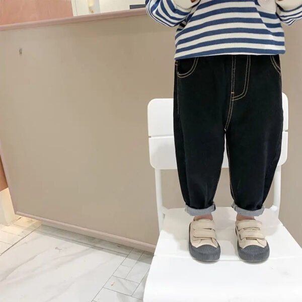 Baby Boy Girl Loose Jeans New Fashion Korean Style Casual Solid Color Jeans Spring Autumn Children's Denim Pants For 1-7 Years - Image 11