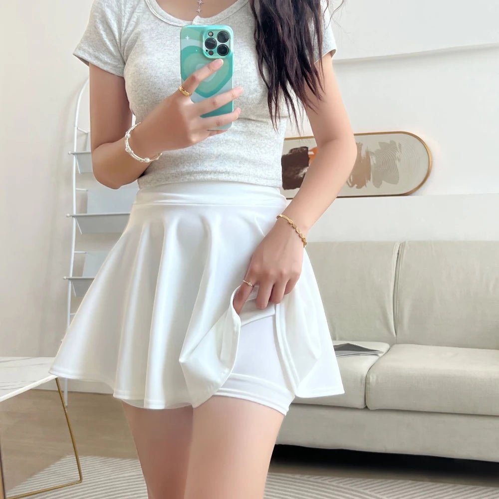 Women's Basic Skirt Summer Shorts Skirt Fashion Versatile School Pleated Casual Mini Skater Plus Size 4XL Fluffy Flared Skirt - Image 8