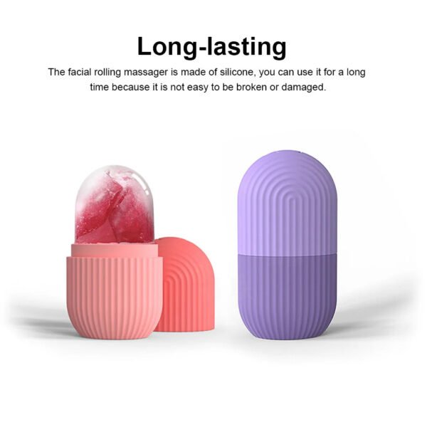 Silicone Ice Facial Roller Skin Care Beauty Lifting Contouring Tools Ice Cube Trays Ice Globe Balls Face Massager Skin Care Tool - Image 3