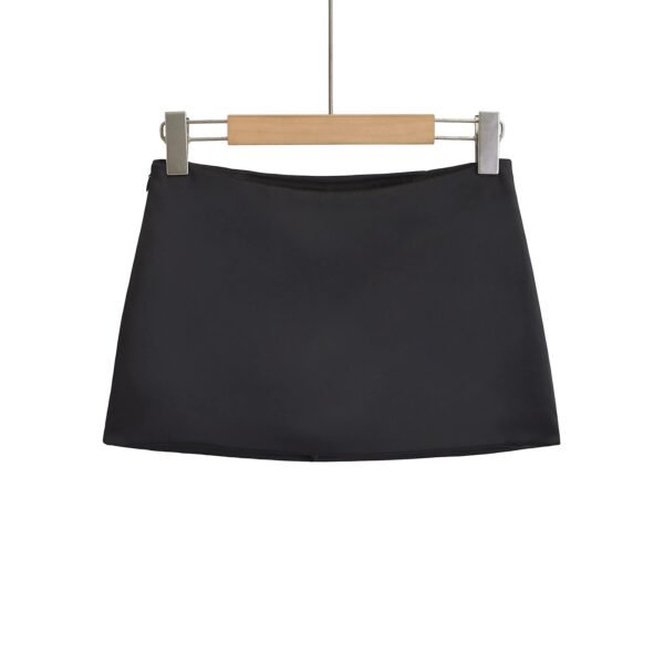 Black Mini Skirts Y2k Clothes Korean Fashion 2024 Summer Satin Skirts For Woman Low Rise Skirt Kawaii Pink Skirt With Shorts - Image 6