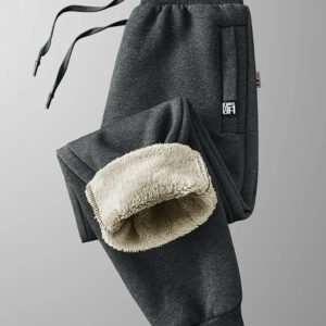 Winter Men's Sweatpants Thick Warm Fleece Joggers Sportswear Zip Pockets Cotton Casual Track Pants Plus Size 6XL 7XL 8XL