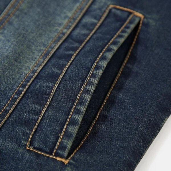 High Quality Men's Denim Jacket Coat 5xl oversized Overcoat Spring Autumn Retro Casual Denim Jacket Men Clothing Outerwear A3F08 - Image 6