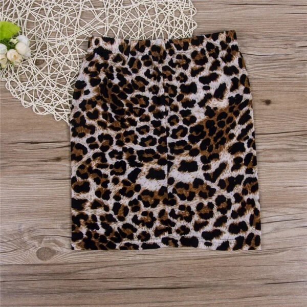 Leopard Printing High Waist Skirt Women Sexy Pencil Bodycon Pack Hip Mini Skirt For Women - Image 4