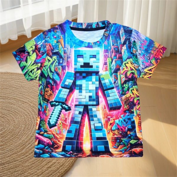 Children's Clothing Adventure Style Boys Clothes Cartoon T-Shirt for a Boy Fashion 2024 Baby Summer Clothes O-Neck Children Top - Image 2