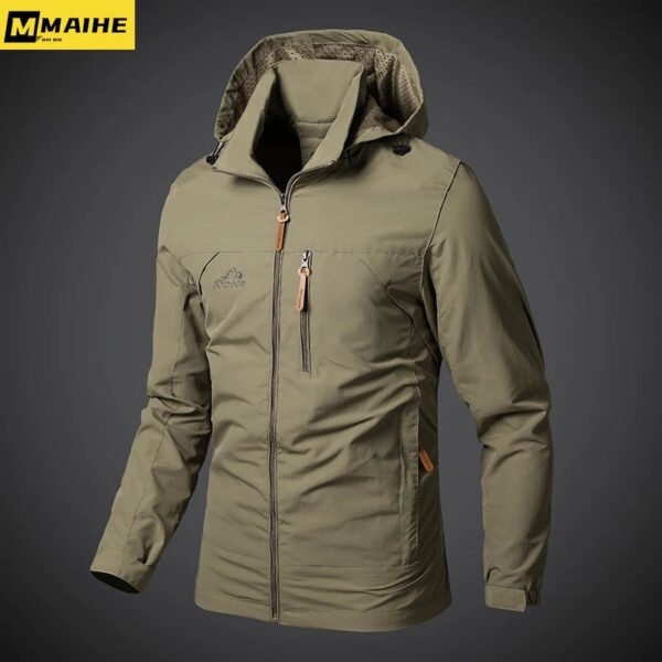Mens Windbreaker Jackets Waterproof Military Hooded Coat Male New Combat Jackets Men Autumn Outdoor Hiking Biking Bomber Outwear - Image 2