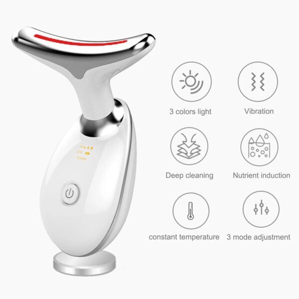 Neck Massager Facial Lift Three Light Modes Electric Skin  Tightening Device LED Beauty Instrument - Image 6