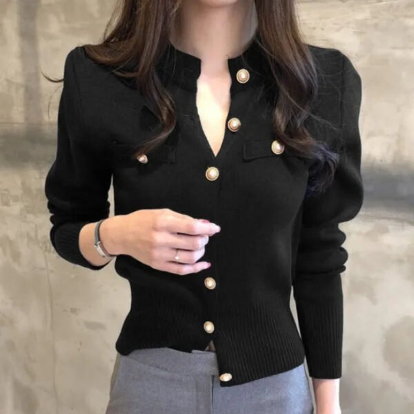New Fashion Autumn Knitted Cardigan Sweater Women Long Sleeve Short Coat Casual Korean Single Breasted Slim Top Pull Femme 17375 - Image 6