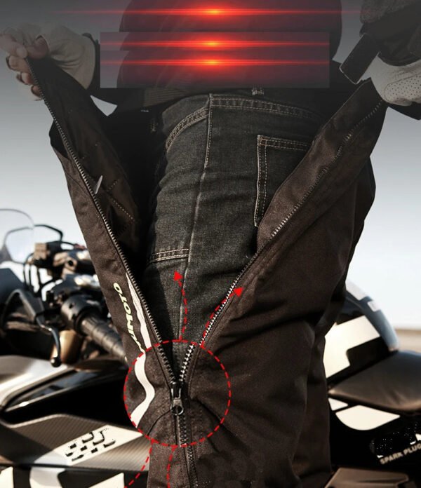AMU Motorcycle Quick Take Off Waterproof Windproof Thermal Protective Pants Gor Men And Women - Image 3