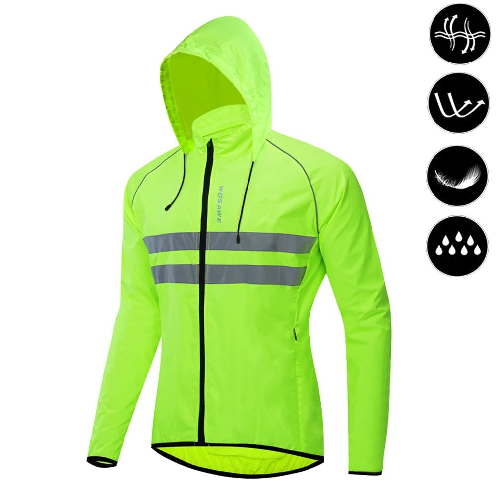 WOSAWE Cycling Windbreaker Men Packable Windproof Reflevtive Jacket Running Biking Hiking Riding Wind Coat MTB Bicycle Jersey - Image 11
