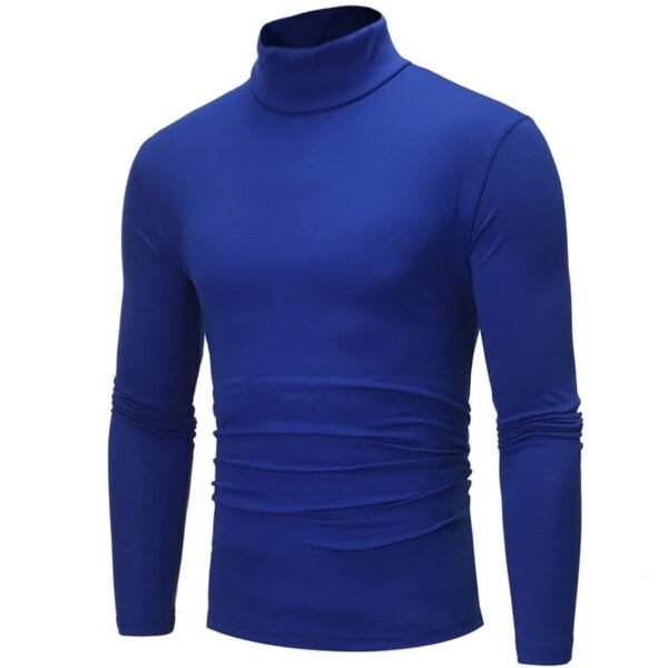 Autumn Winter Men's High Neck T-shirt Slim Fit Fashion High Elastic Long Sleeve Casual Breathable Apparel Pullover Thermal Tops - Image 9
