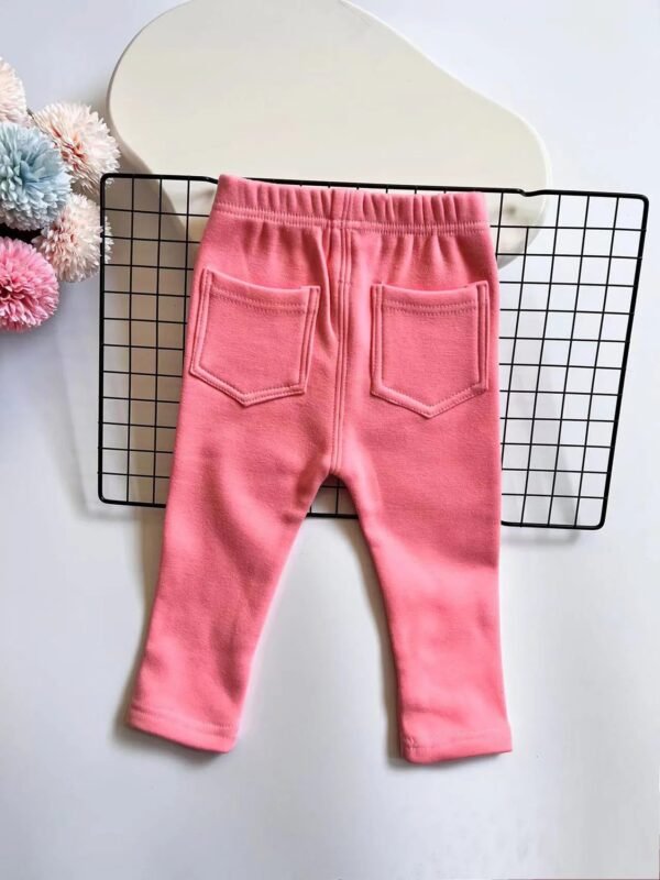 Children's Jeans Boys and Girls' Solid color Thin Velvet Elastic Belt Jeans Infant Elastic Denim Pants1-6Y - Image 11