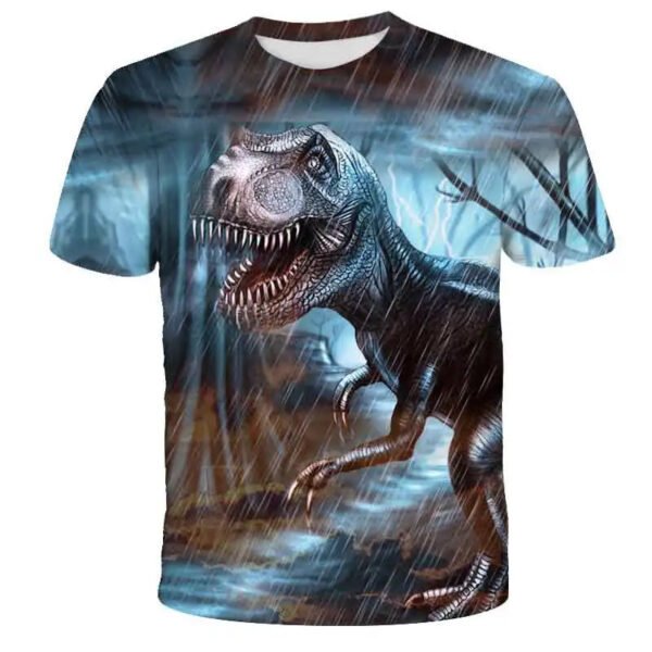 2024 Child Boys Girls Dinosaur T-shirts Summer Short Sleeve Boy Clothes Causal T Shirt Tops Tee Children's clothing 3-14 year - Image 6