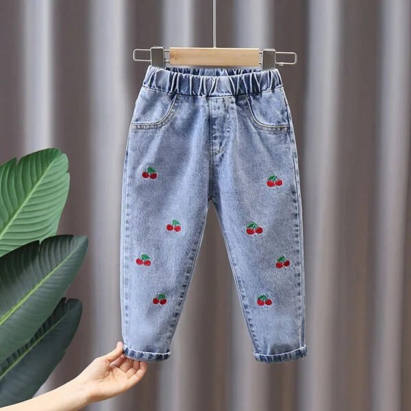 Kids Baby Girls Casual Clothes Jeans Pink Bow Trousers Toddler Infant Denim Clothing Pants Children Bottoms 1 2 3 4 5 6  Years - Image 7