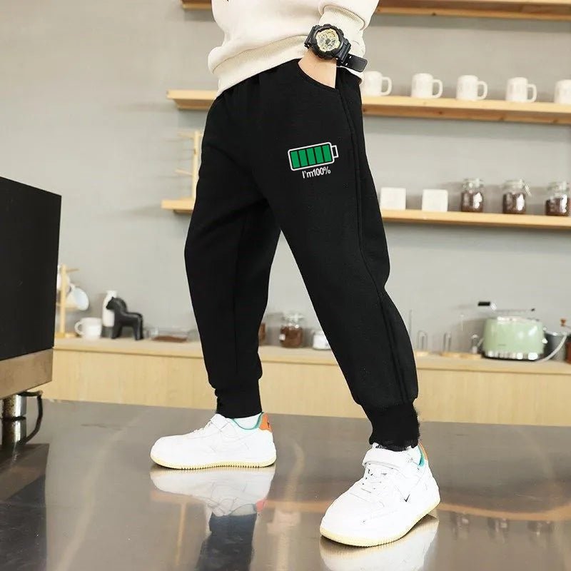 2024 Spring Children Trousers for Boys Kids Cotton Low/Full Battery Casual Sport Long Pants Sweatpants 3 to 14 Years Kids - Image 7
