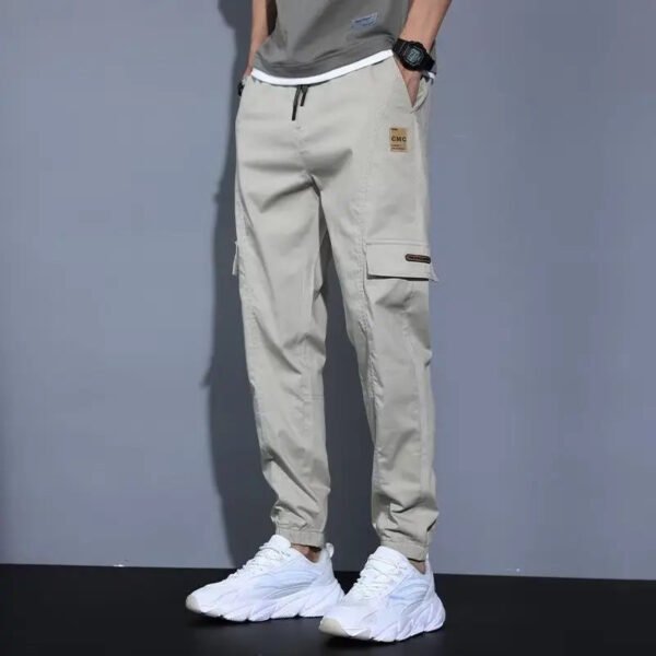 2024 new overalls men spring and fall trend men's casual pants Fashion handsome street style long pants nine-point pants - Image 4