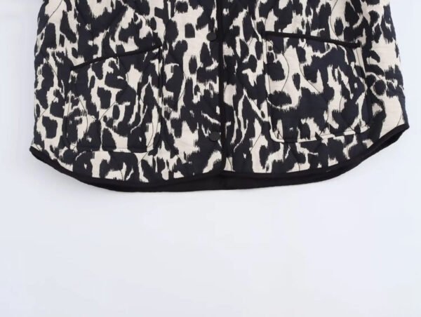 2024 Autumn New Product European And American Style Women's Snake Skin Fashion Printed Button Long Sleeve Jacket - Image 5
