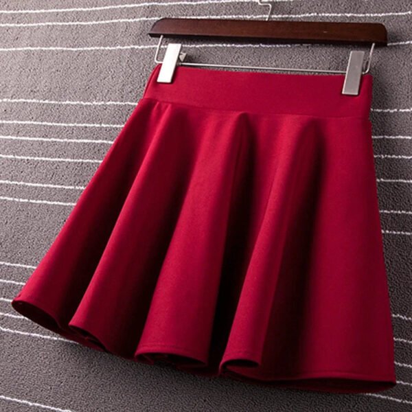 2024 Flared Skirts Women's Basic Shorts Skirt Fashion Versatile Black Casual Mini Skater Medium Pleated Fluffy Skirt S-4XL - Image 7