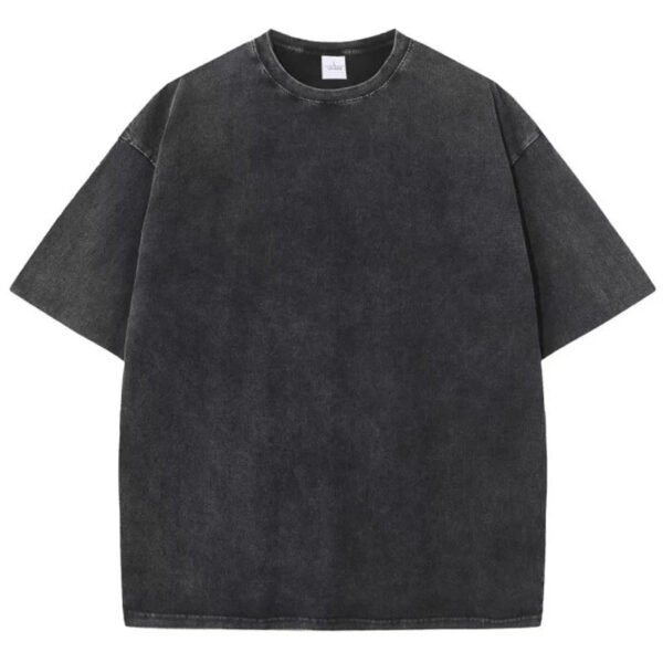 American Style Retro Heavyweight Solid Color Short Sleeved T-shirt Men Women Summer Street Trendy Washed Old Oversized Clothes - Image 7