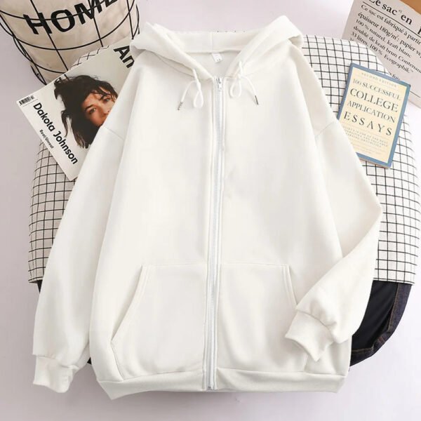 Fashion Mens Jacket Coat Long Sleeve Sweatshirts Oversized Zipper Hoodies Streetwear Loose Man Hoodies Casual Jacket - Image 3