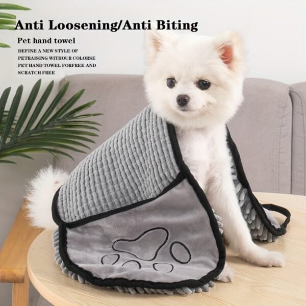 Absorbent Dog Towel, Microfiber Quick Drying Towel Machine Washable With Hand Pockets Pet Towel For Medium Large Dog Super Absorbent Pet Towel Quickly Dry Your Dog Or Cat After Bath Time - Image 2