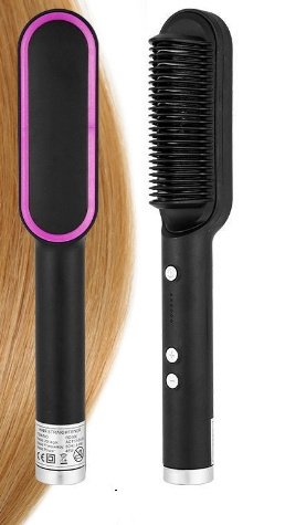 New 2 In 1 Hair Straightener Hot Comb Negative Ion Curling Tong Dual-purpose Electric Hair Brush - Image 4