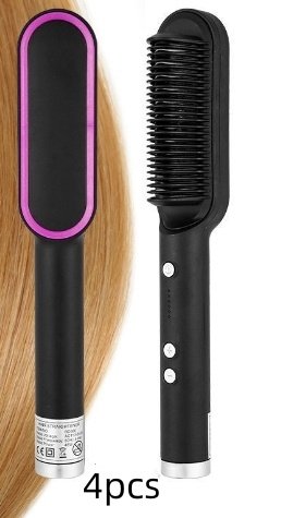 New 2 In 1 Hair Straightener Hot Comb Negative Ion Curling Tong Dual-purpose Electric Hair Brush - Image 5
