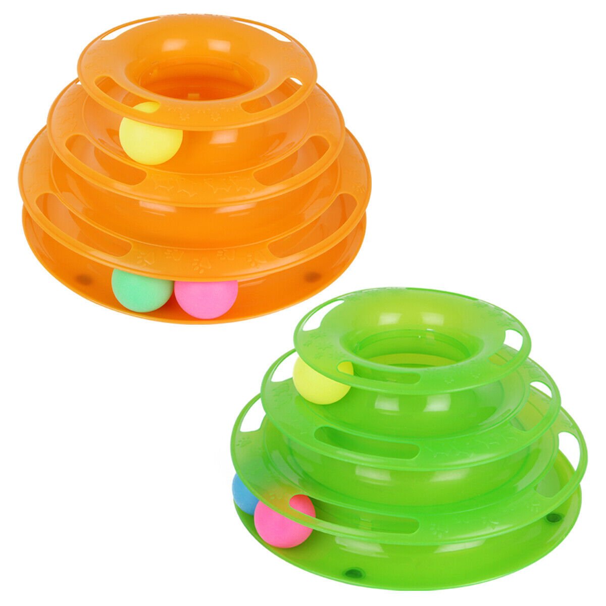 Pet Cat Crazy Ball Disk Interactive Toys Amusement Plate Trilaminar Funny Toy - Image 5