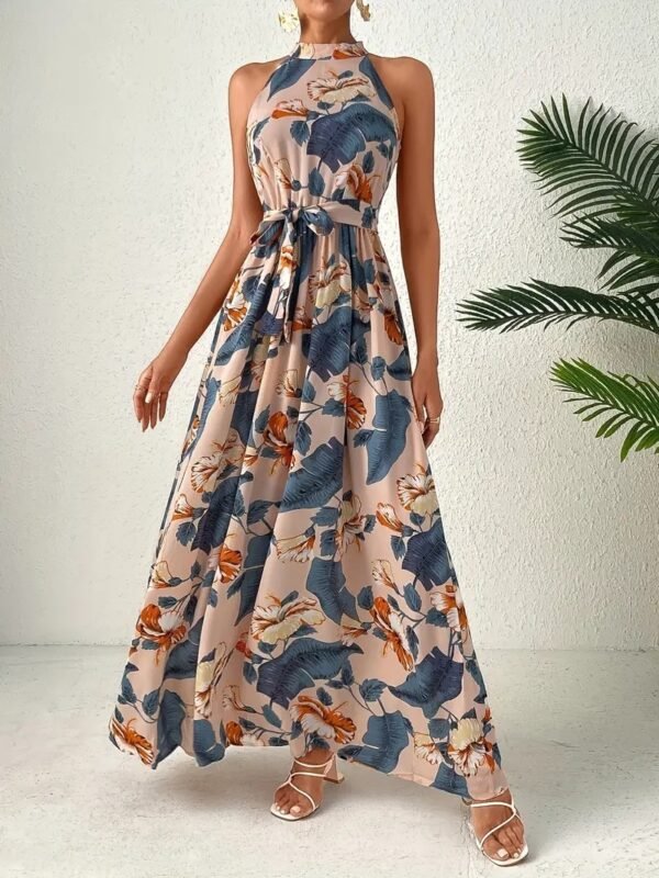 Bohemian Retro Halter Dress Women - Image 9