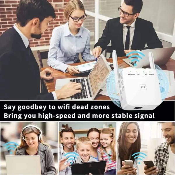 300Mbps WiFi Repeater 2.4Ghz Router Wireless Booster Long Range Amplifier Network Extender For Home/Office UK Plug Easy Set - Image 4