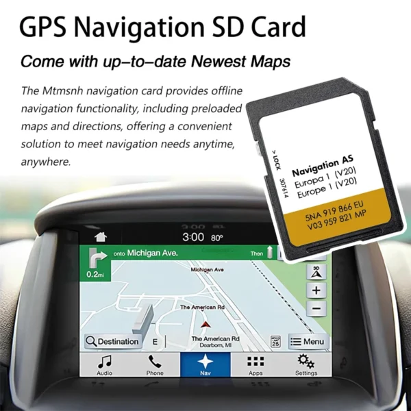 UK Europa SD Card 32GB Navigation GPS Map Version 2025 Newest 5NA 919 866 EU for VW Tiguan AS V20 - Image 3