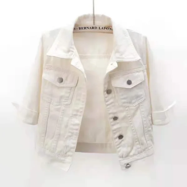 Women Denim Jacket Spring Autumn Short Coat Pink Jean Jackets Casual Tops Purple Yellow Purple Blue Loose Tops Lady Outerwear - Image 4