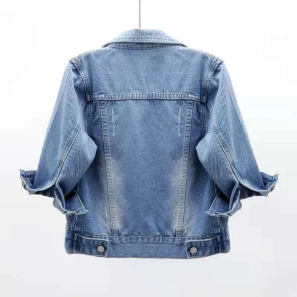 Women Denim Jacket Spring Autumn Short Coat Pink Jean Jackets Casual Tops Purple Yellow Purple Blue Loose Tops Lady Outerwear - Image 6