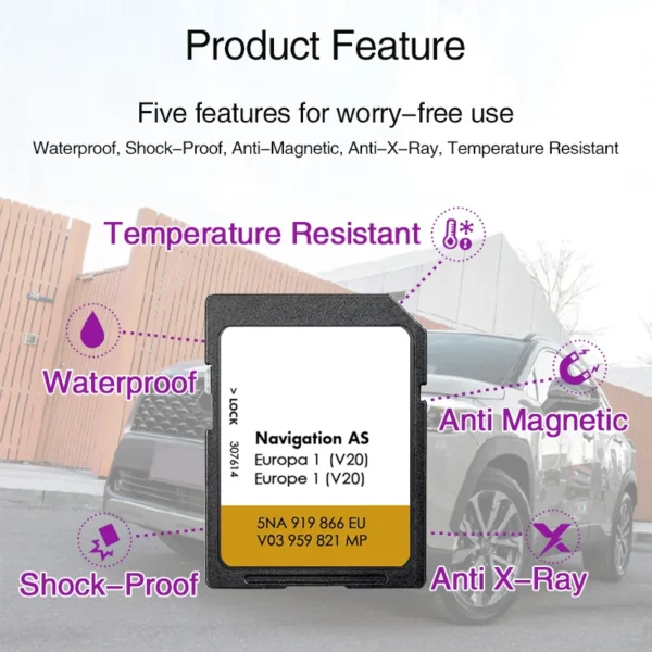 UK Europa SD Card 32GB Navigation GPS Map Version 2025 Newest 5NA 919 866 EU for VW Tiguan AS V20 - Image 4
