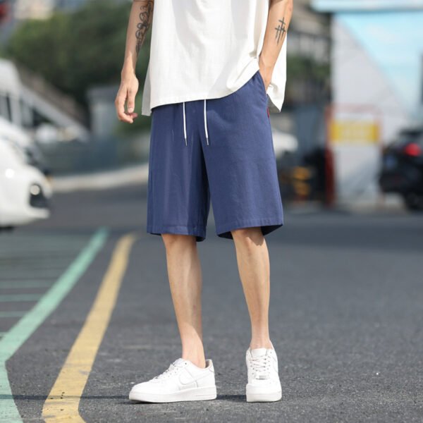 Men's Lightweight Trendy Solid Color Shorts - Image 2