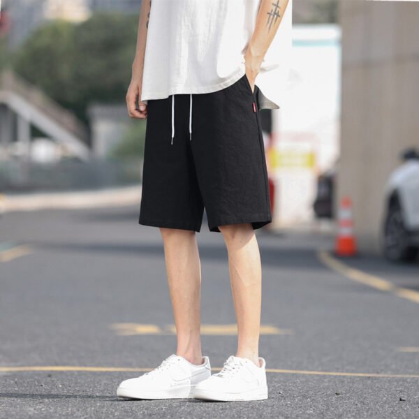Men's Lightweight Trendy Solid Color Shorts - Image 4