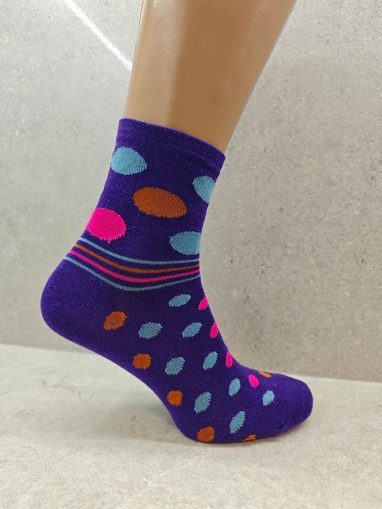 6 12 24 Pairs Womens Socks Mixed Striped Polka Dot Designs - Image 7