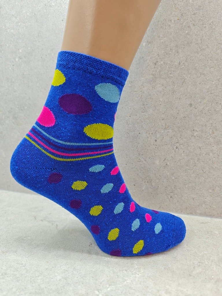 6 12 24 Pairs Womens Socks Mixed Striped Polka Dot Designs - Image 3